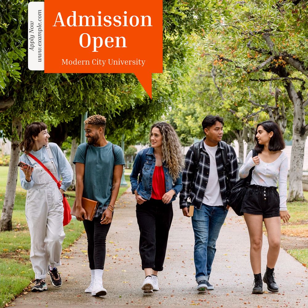 Admission open Instagram post template, editable text