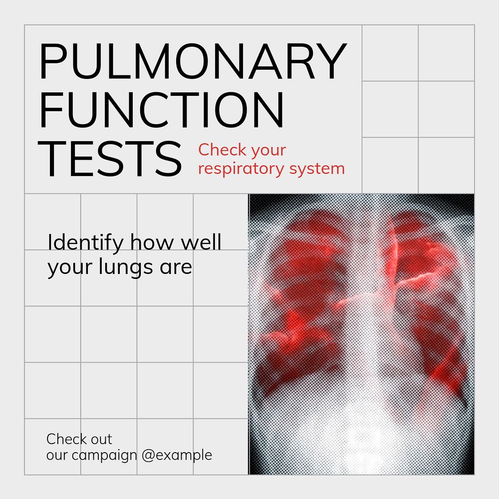 Lungs check-up Instagram post template, editable text