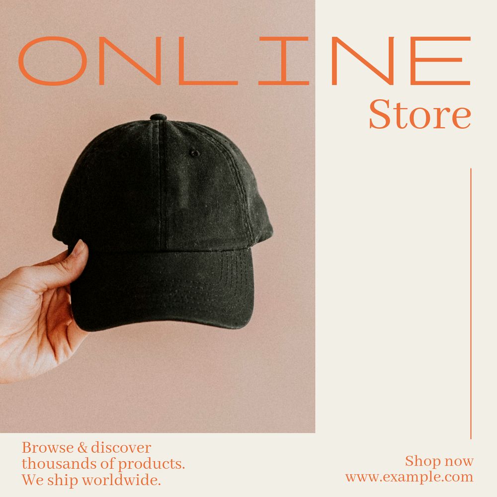 E-commerce online shopping ads Instagram post template, editable text