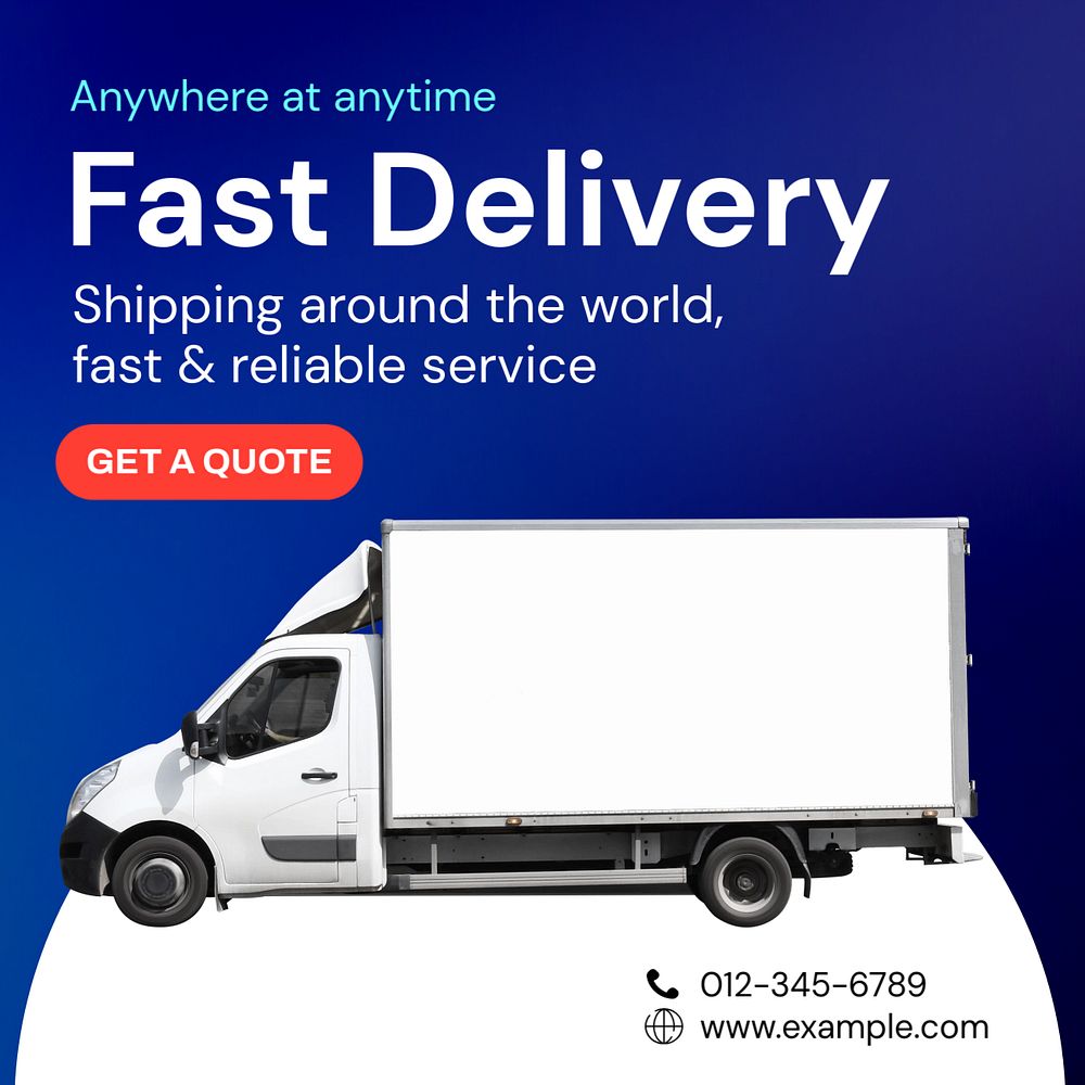 Fast delivery Instagram post template, editable text