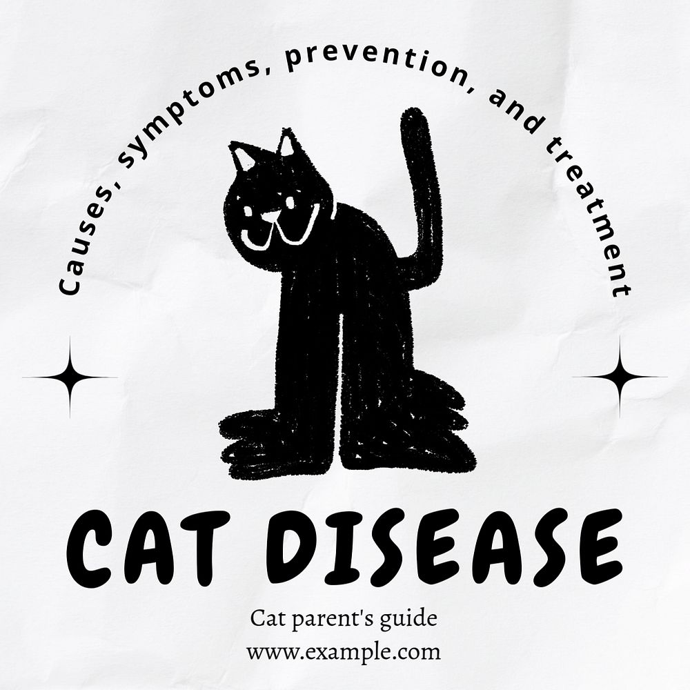 Cat disease Instagram post template