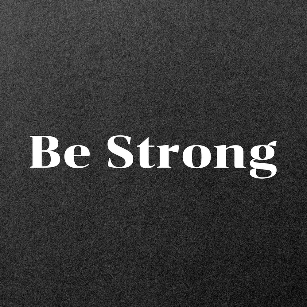 Be strong Instagram post template, editable text