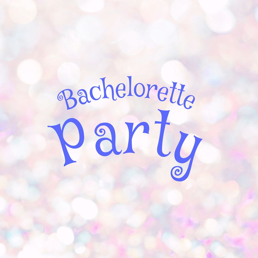 Bachalorette party Instagram post template, editable text