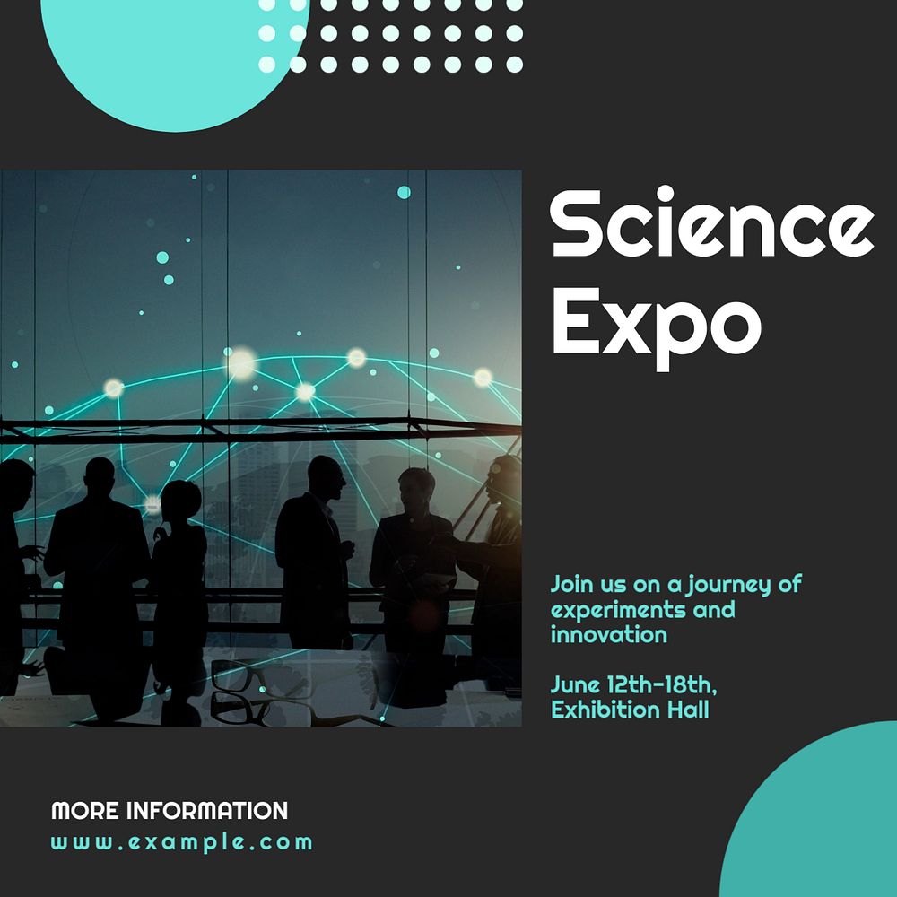 Science expo  Facebook post template, editable design