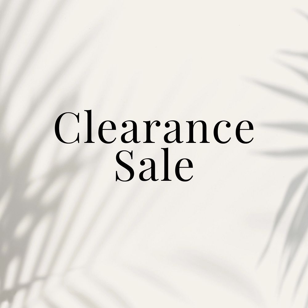 Clearance sale Instagram post template, editable text