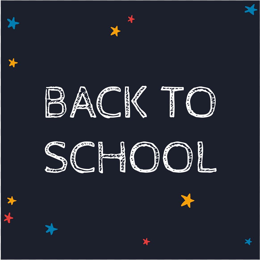 Back to school Instagram post template, editable text