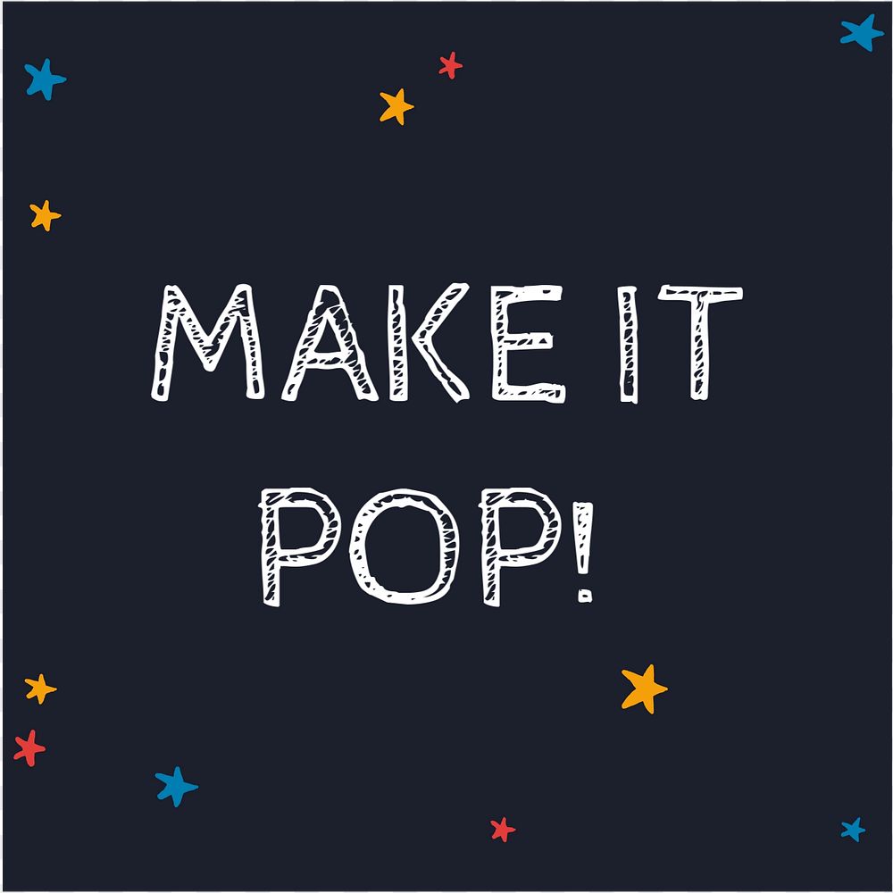 Make it pop Instagram post template, editable text