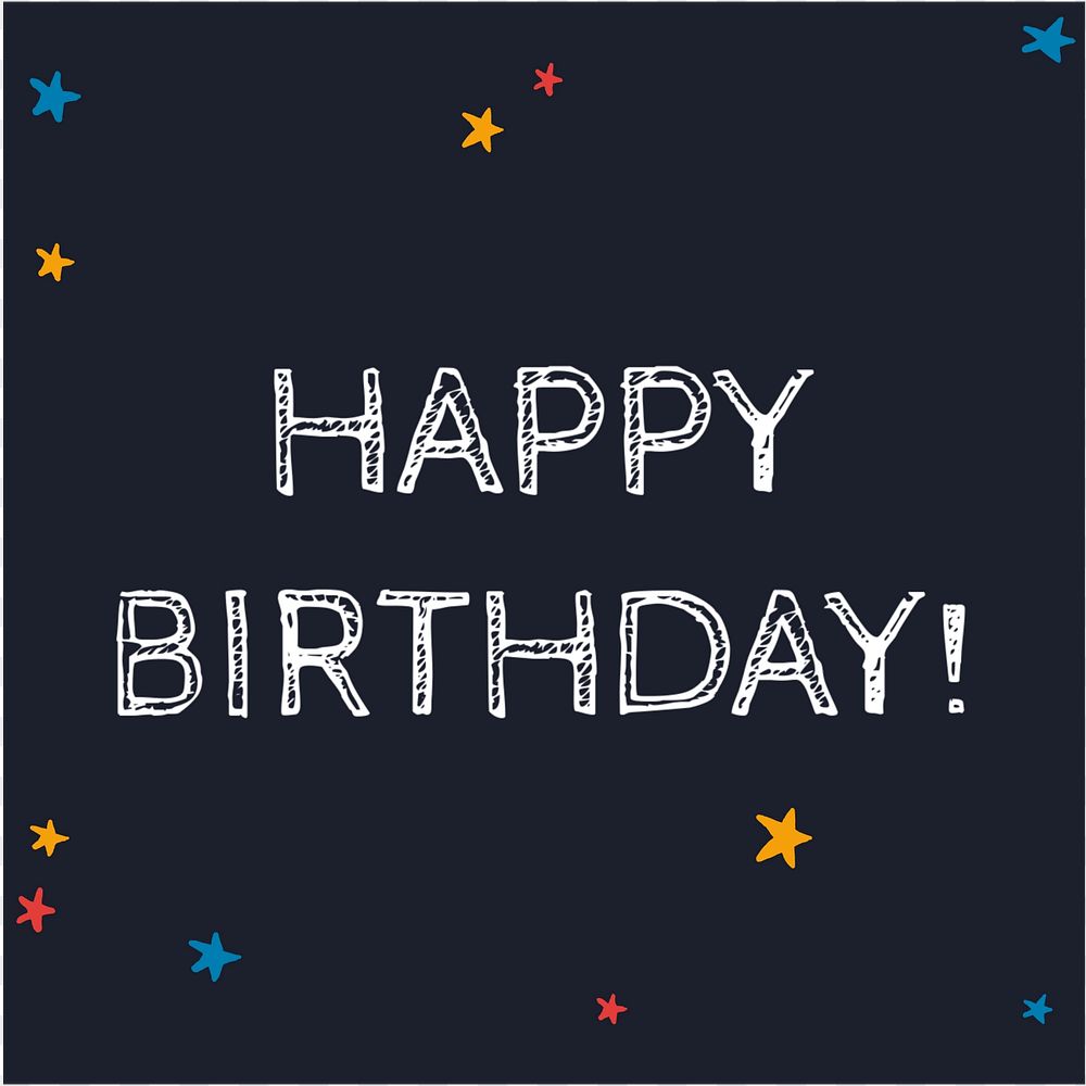 Happy birthday Instagram post template, editable text