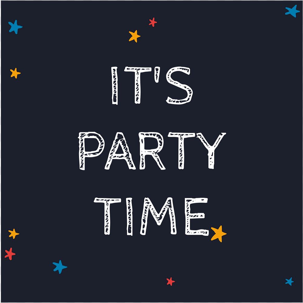 Party time Instagram post template, editable text