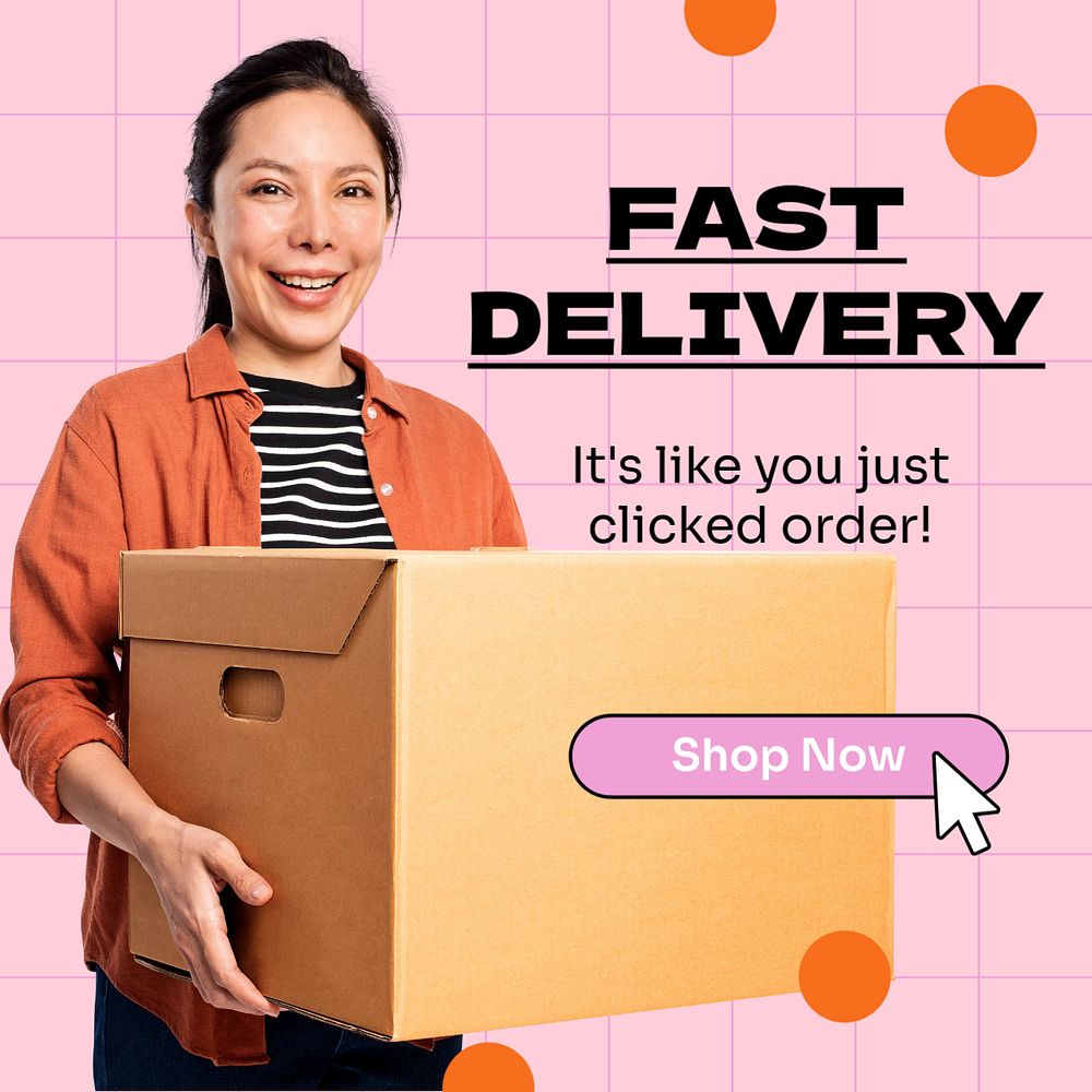 Fast delivery Instagram post template, editable text