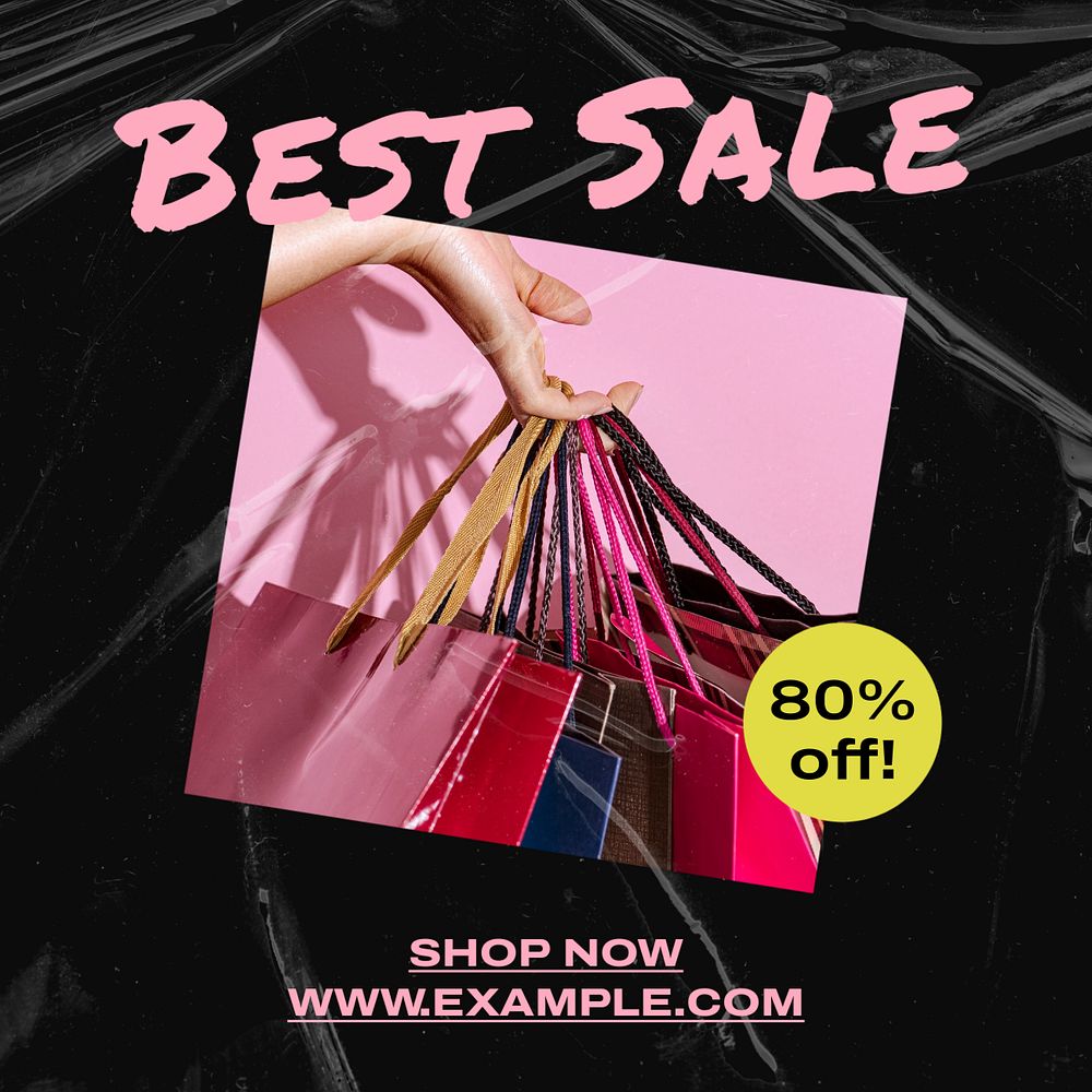 Best Sale Instagram post template, editable text