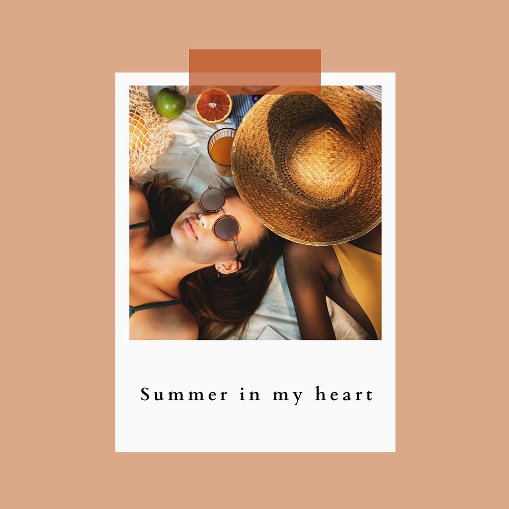 Summer quote Instagram post template, editable text