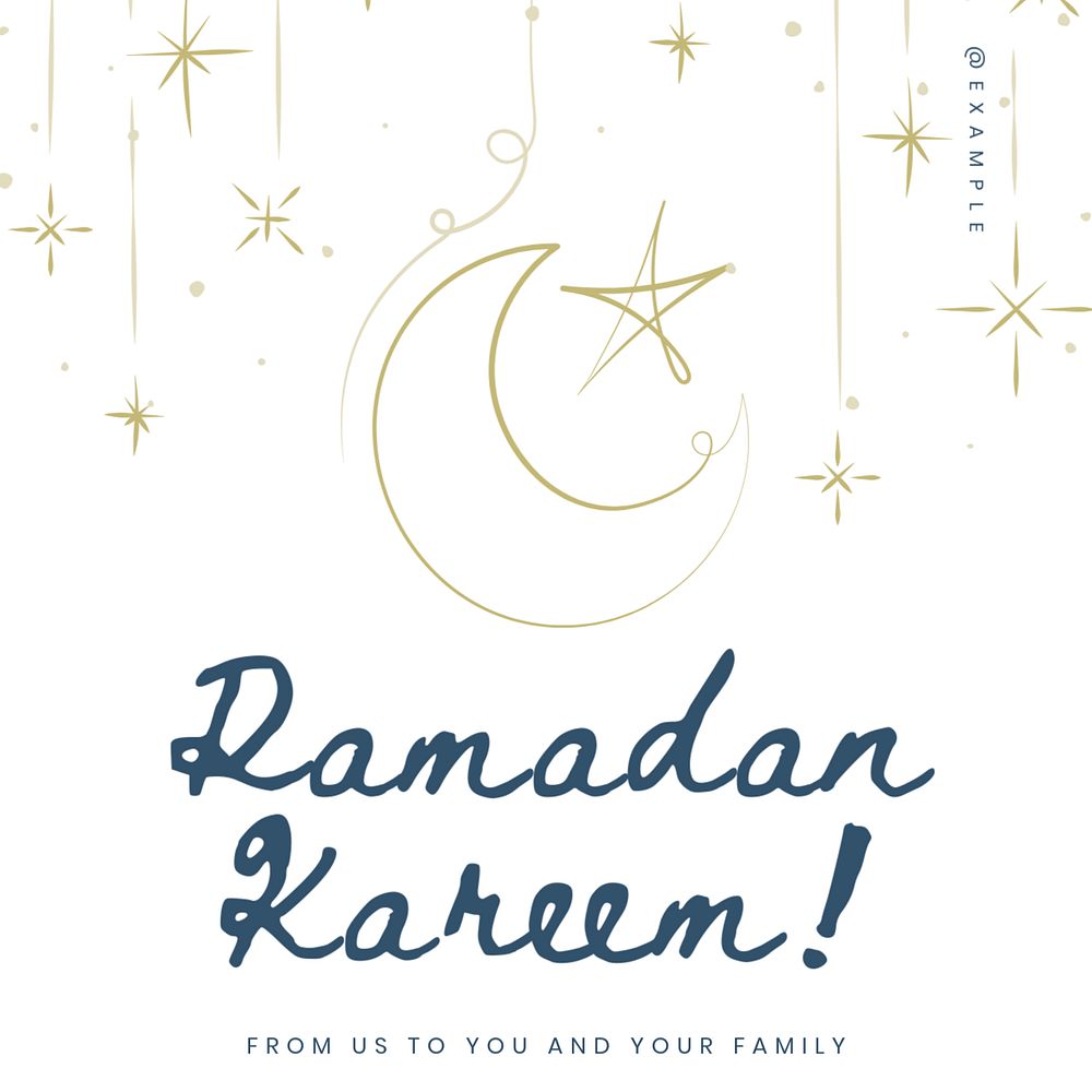 Ramadan Kareem Facebook post template, editable design