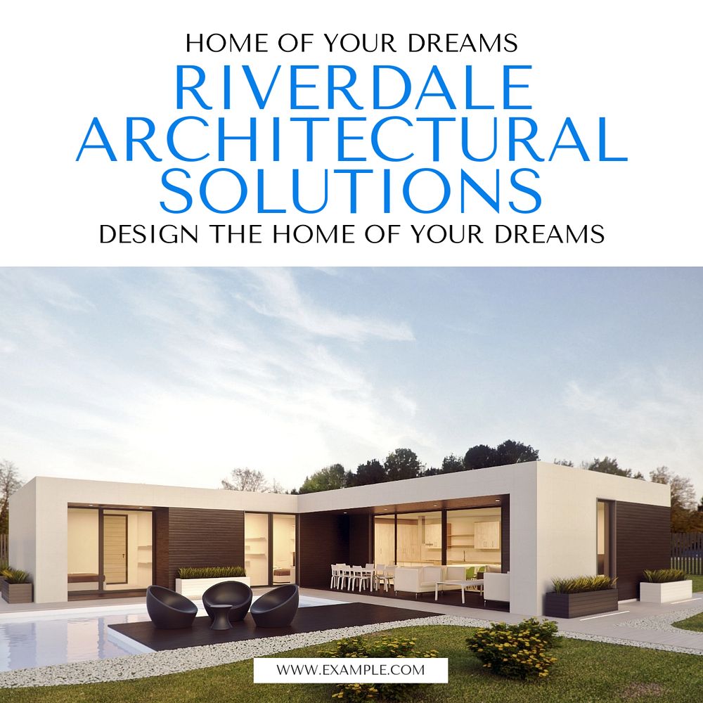 Architecture Instagram post template, editable text