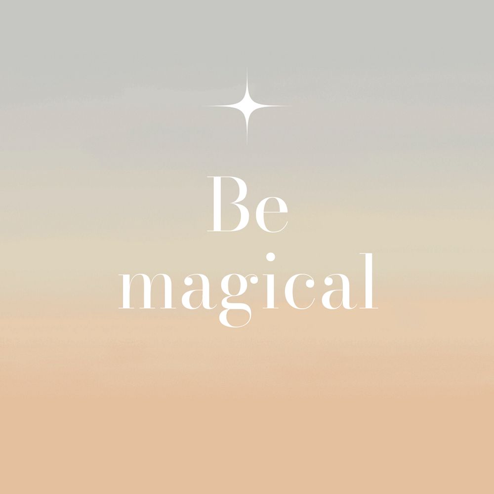 Be magical Instagram post template, editable text