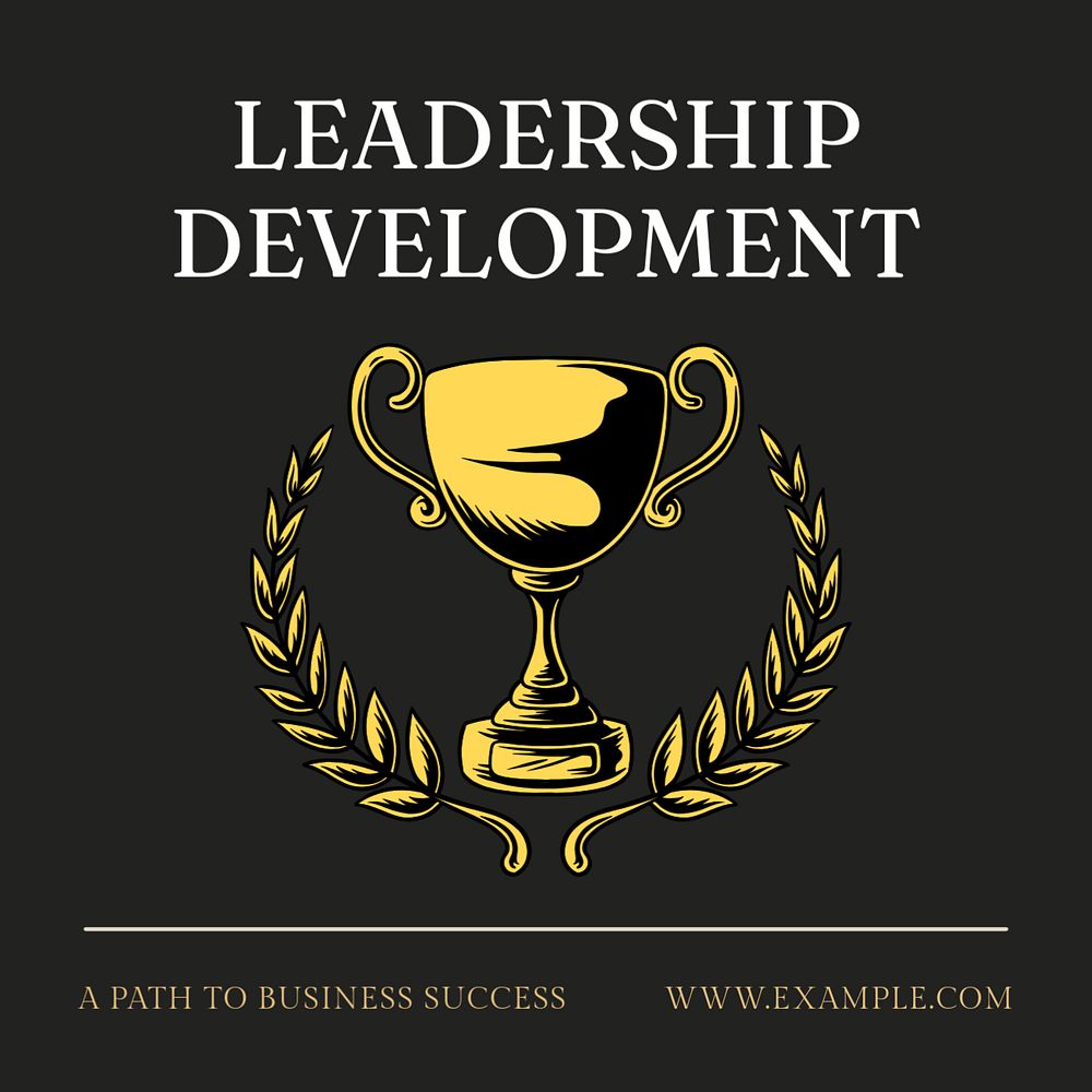 Leadership development Instagram post template, editable text