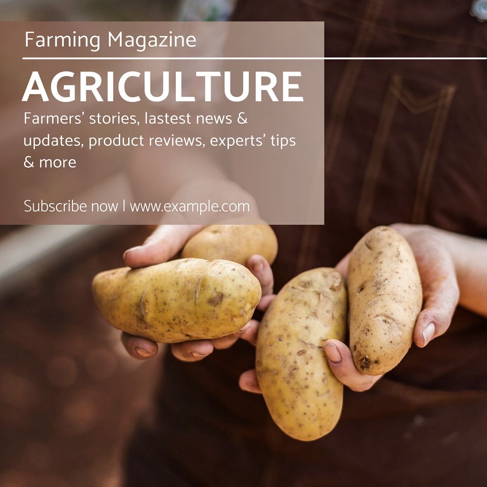 Agriculture & farming Instagram post template, editable text