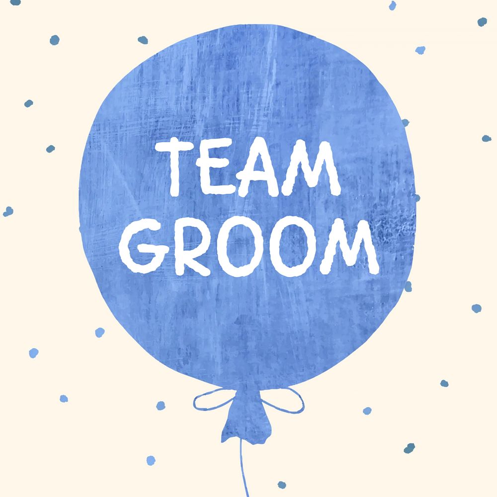 Team groom Instagram post template, editable text