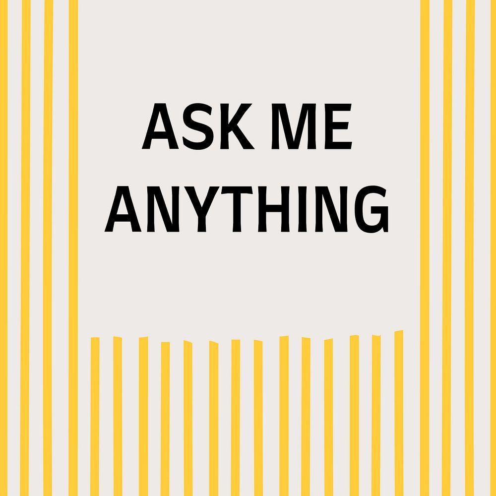 Ask me Instagram post template, editable text