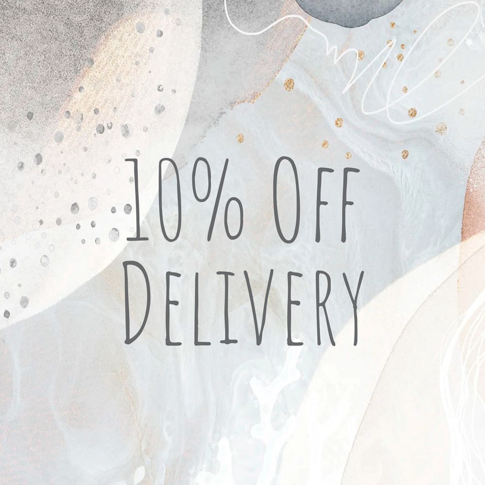 Delivery Discount Instagram post template, editable text