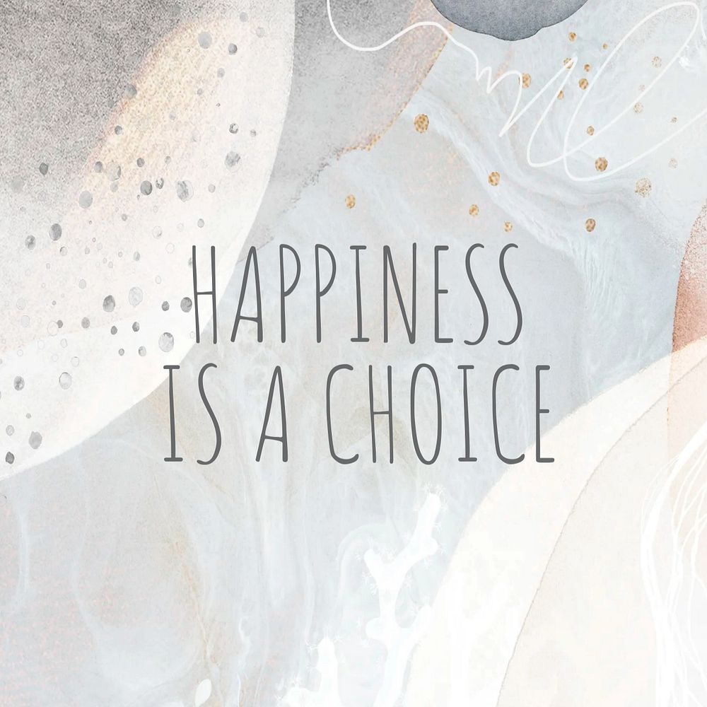 Happiness Instagram post template, editable text