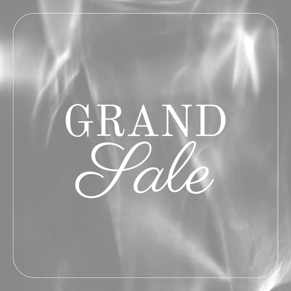 Grand sale Instagram post template, editable text