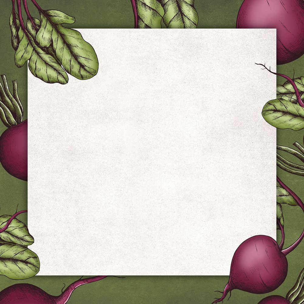 Beetroot frame editable green background