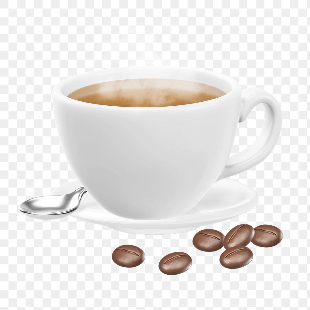 3D hot coffee, element editable illustration