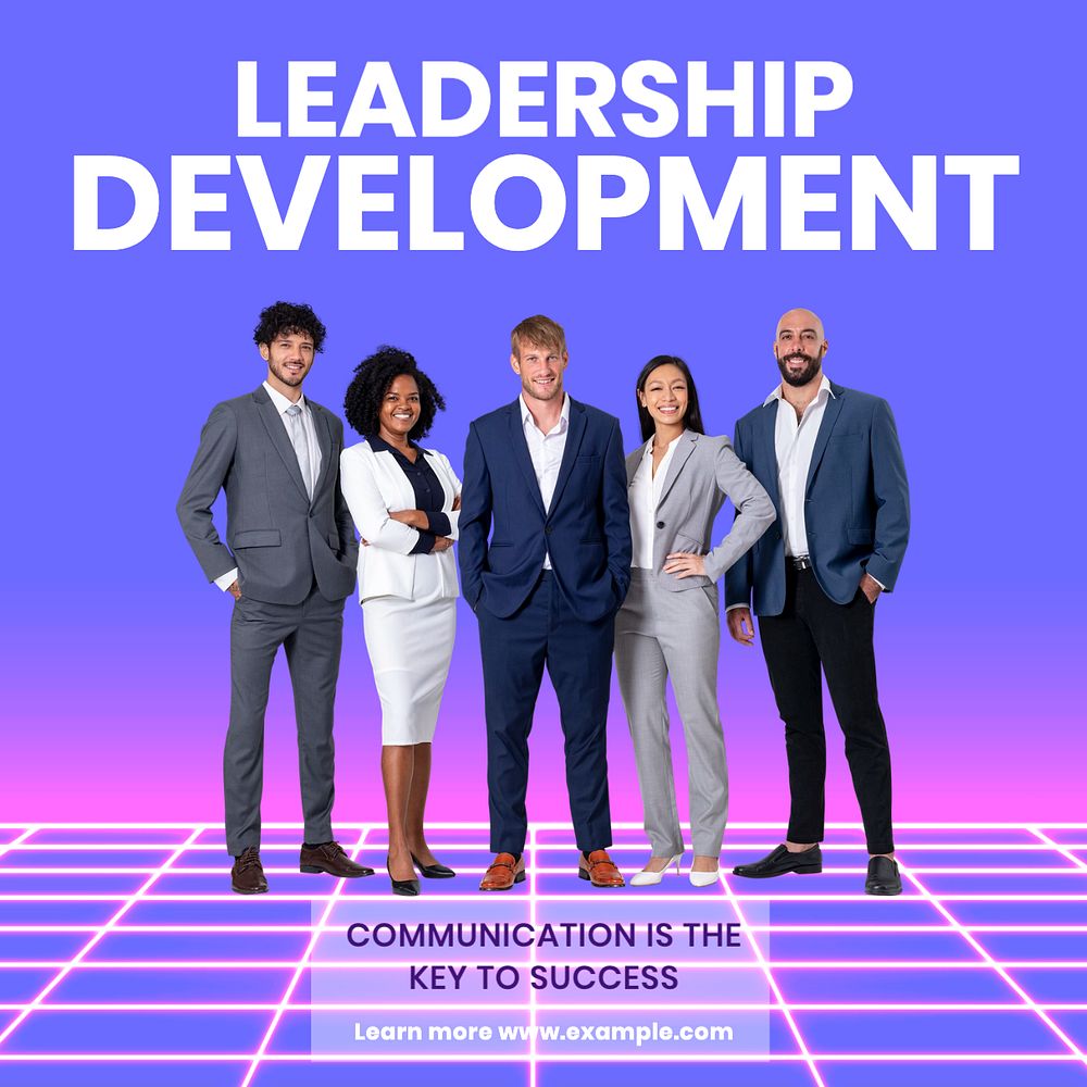 Leadership development Instagram post template, editable text