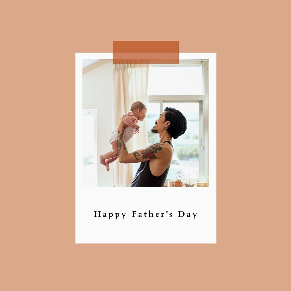 Father's day  Instagram post template, editable text