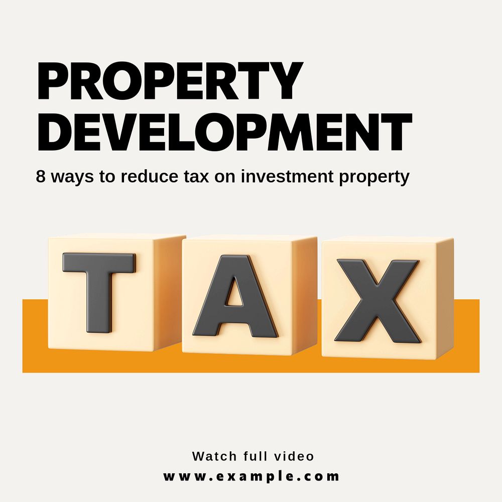 Property development Instagram post template, editable text