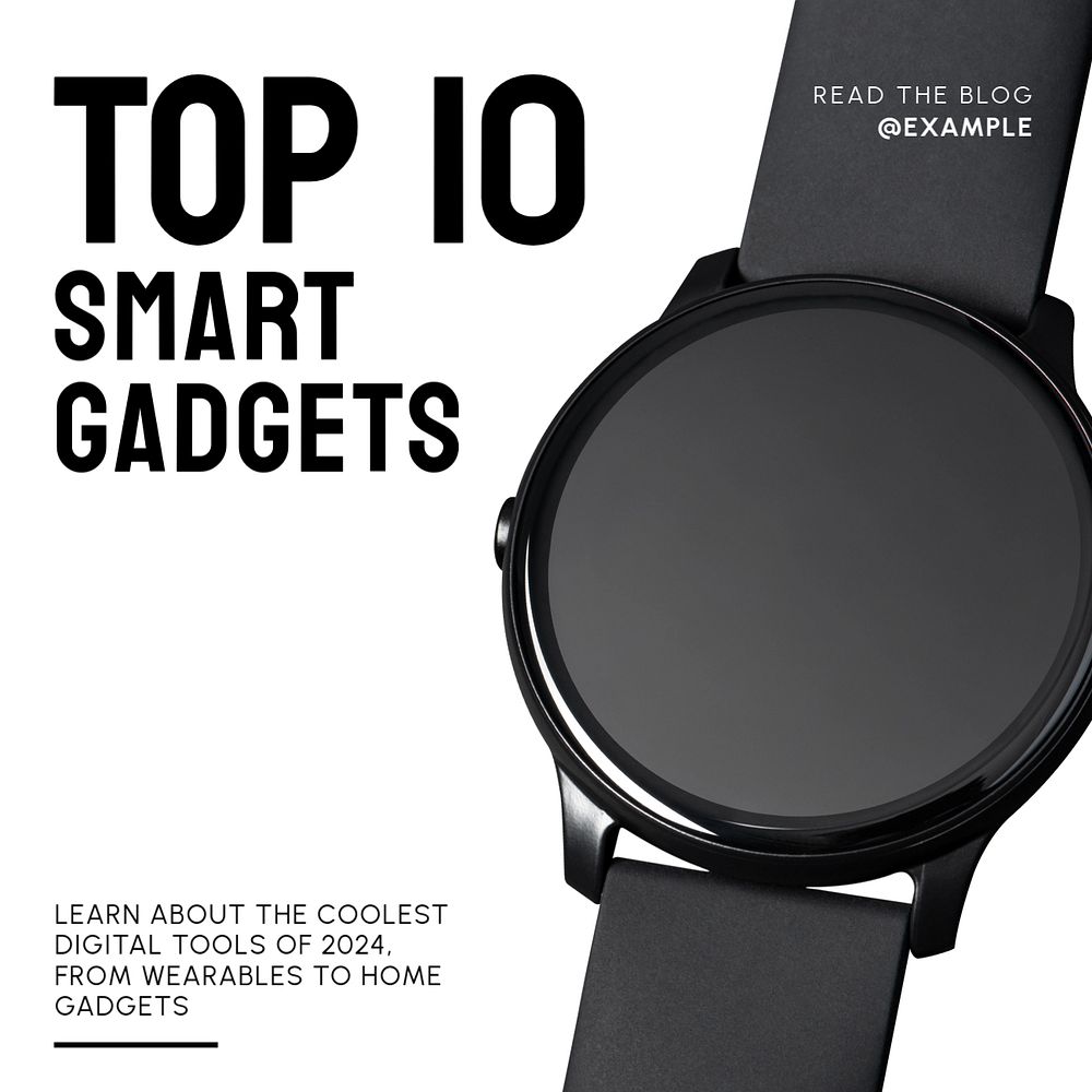 Smart gadgets Instagram post template, editable text