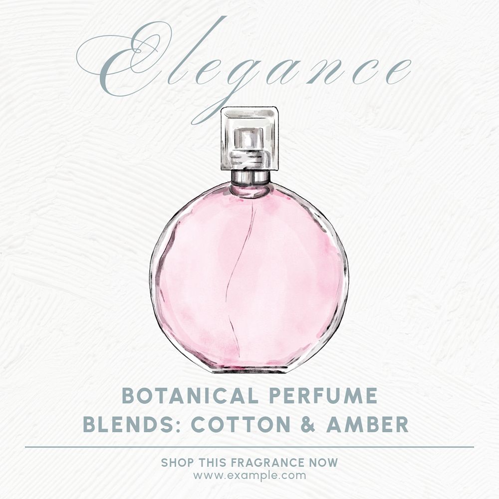 Perfume branding Instagram post template, editable text