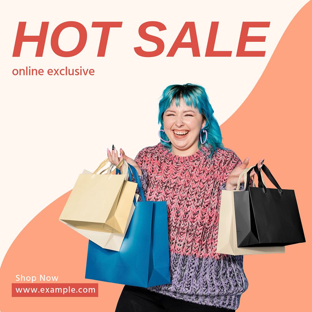 Hot sale Instagram post template, editable text