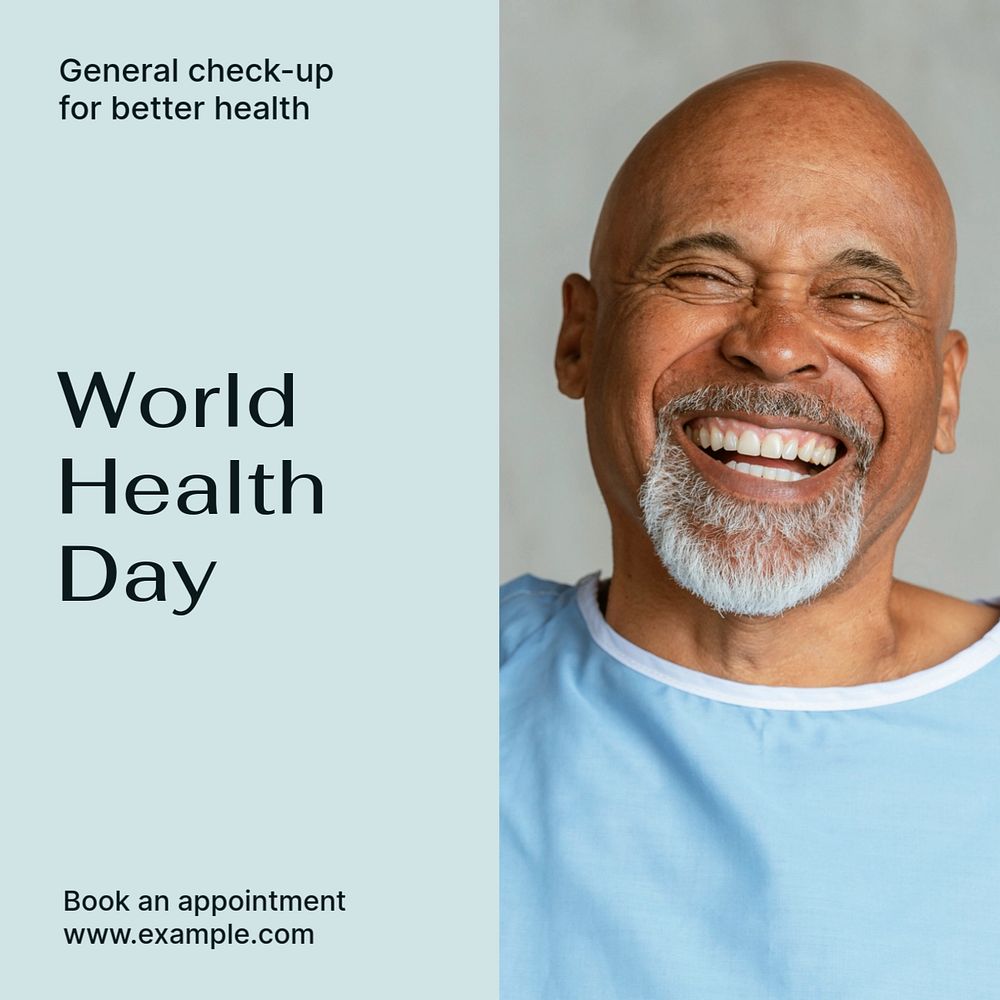 World Health Day Instagram post template, editable text