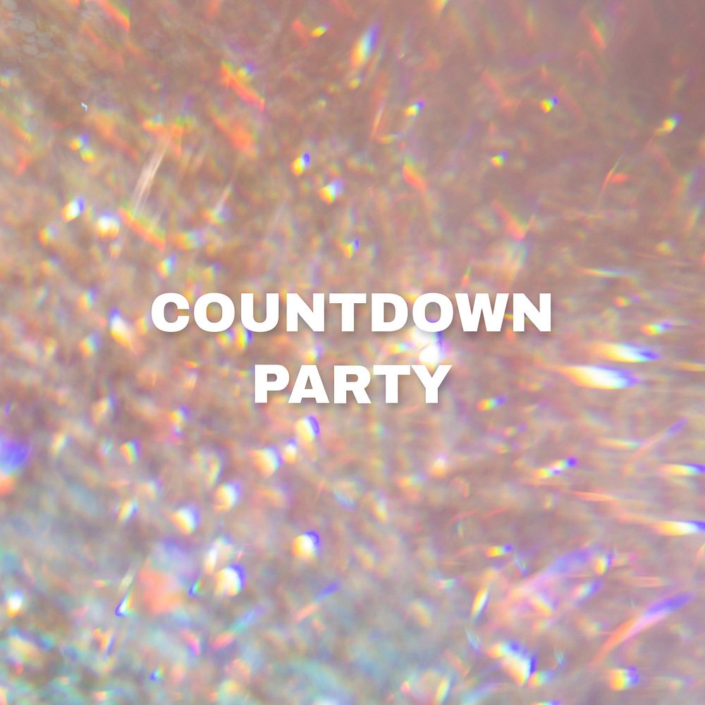 Countdown party Instagram post template, editable text