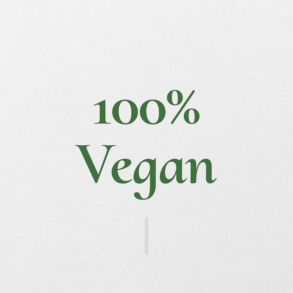 100% Vegan Instagram post template, editable text