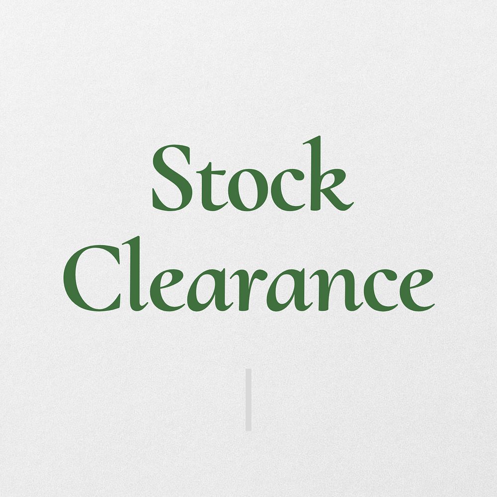 Stock clearance Instagram post template, editable text