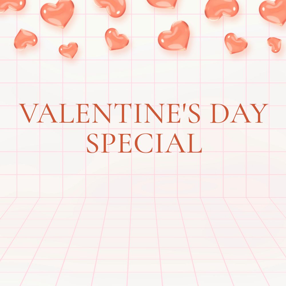 Valentine's special Instagram post template, editable text