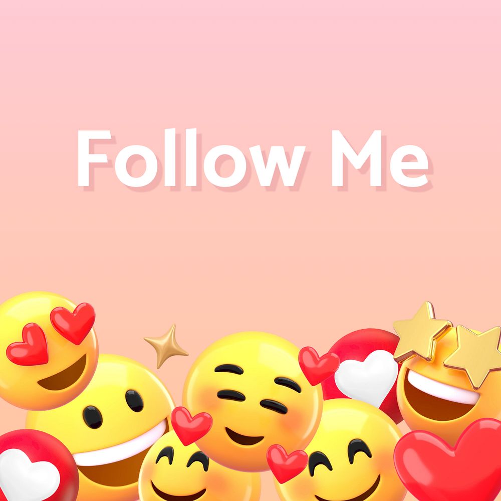 Follow me Instagram post template, editable text