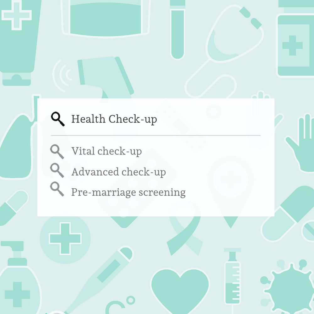 Health check-up Instagram post template, editable text