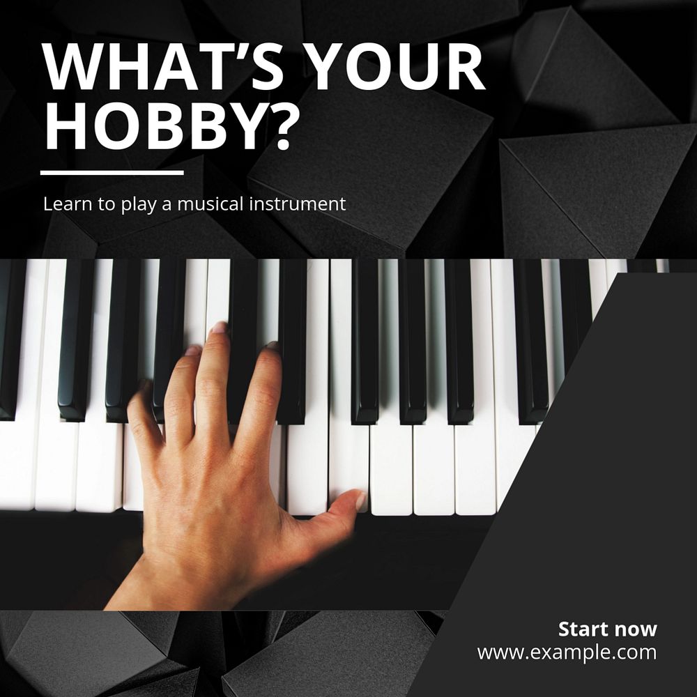 What's your hobby Instagram post template, editable text