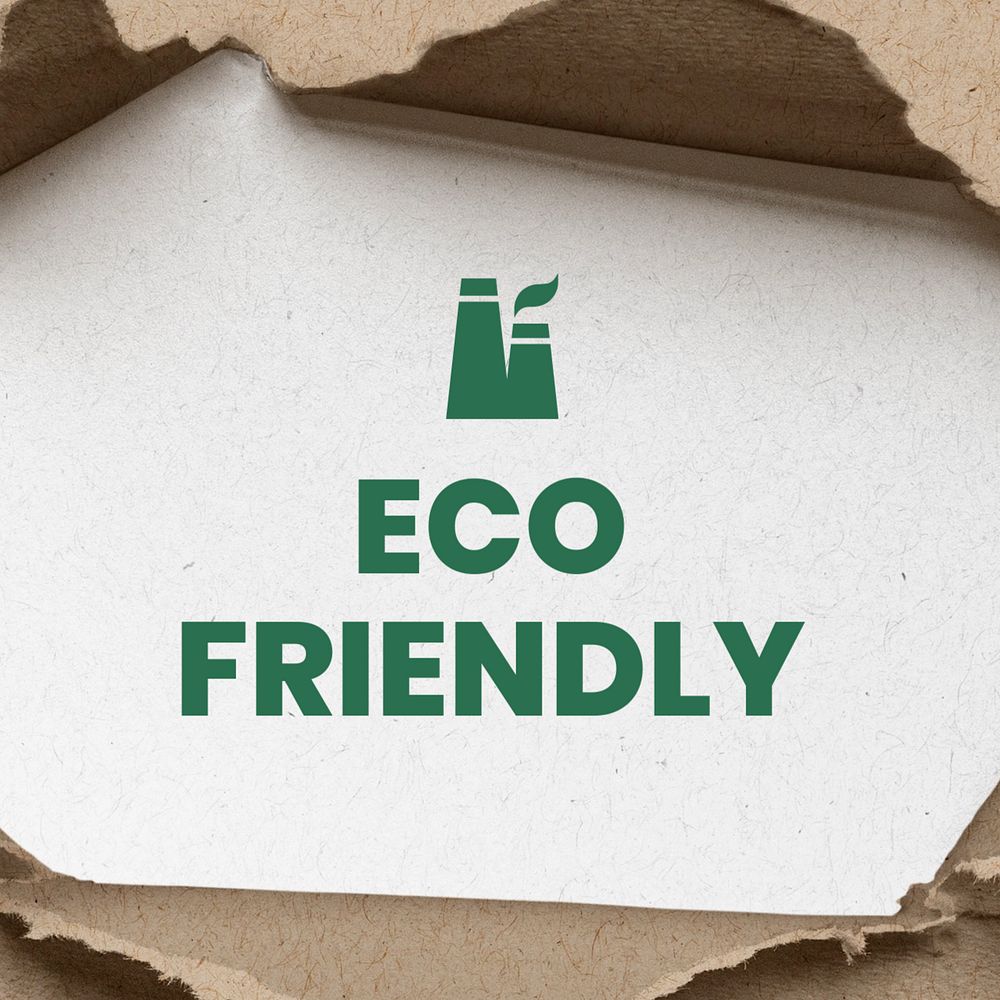 Eco friendly Instagram post template, editable text