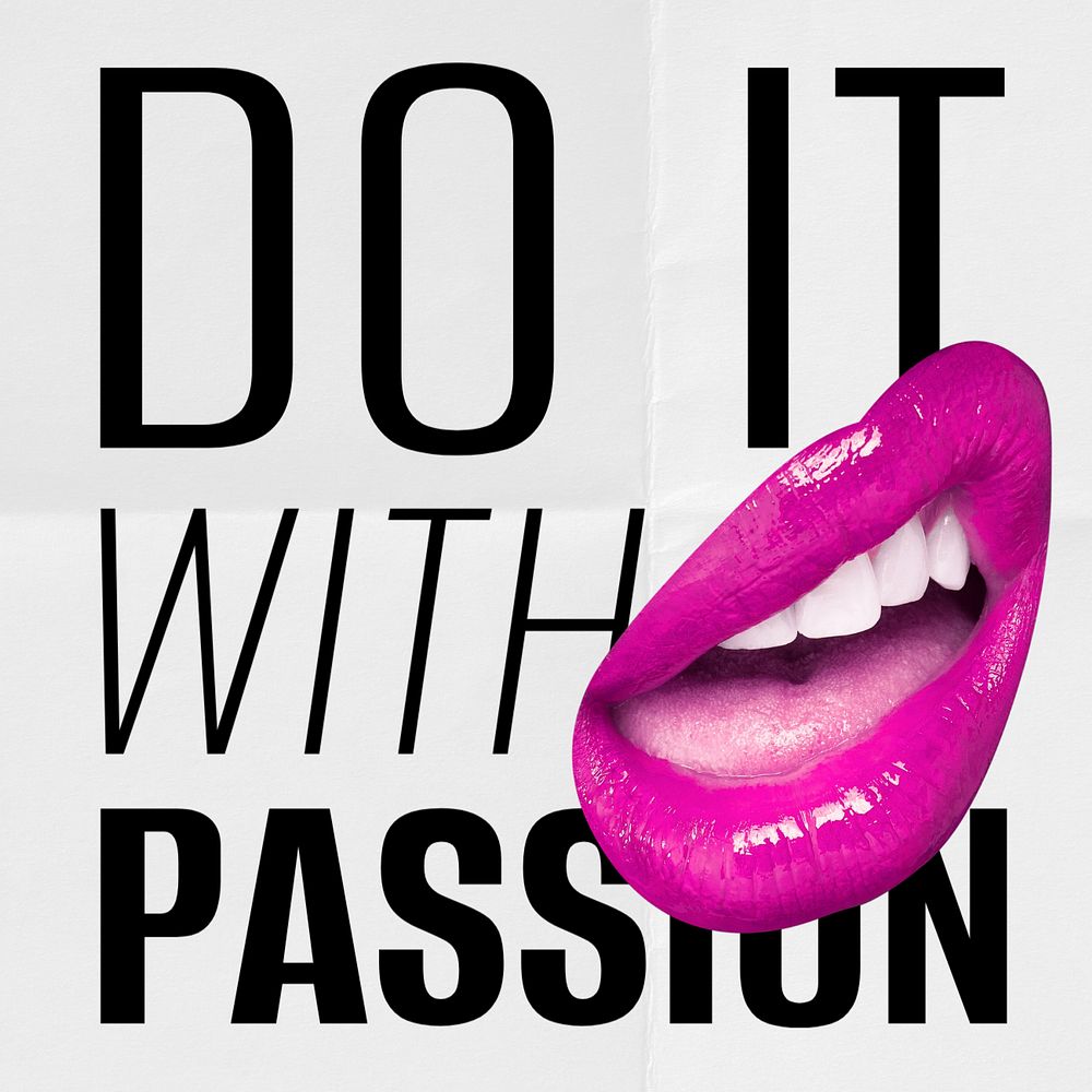 Do it with passion Instagram post template, editable text