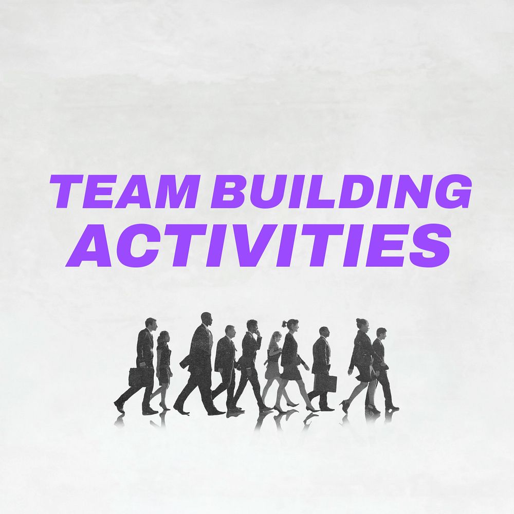 Team building activities Instagram post template, editable text