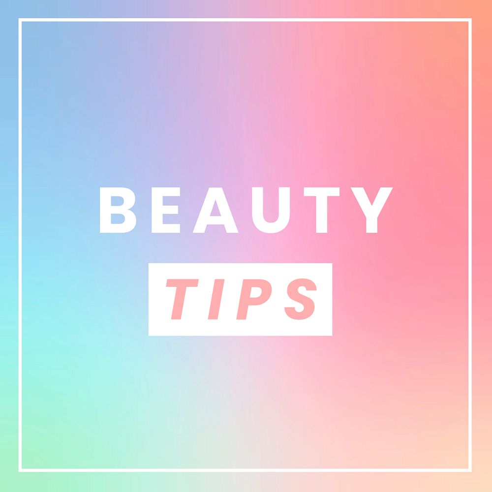 Beauty tips Instagram post template, editable text