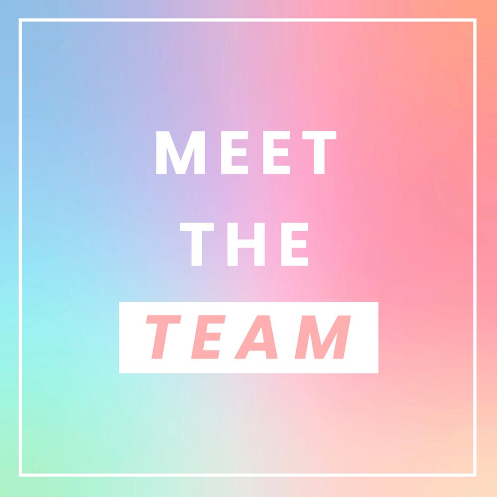 Meet the team Instagram post template, editable text