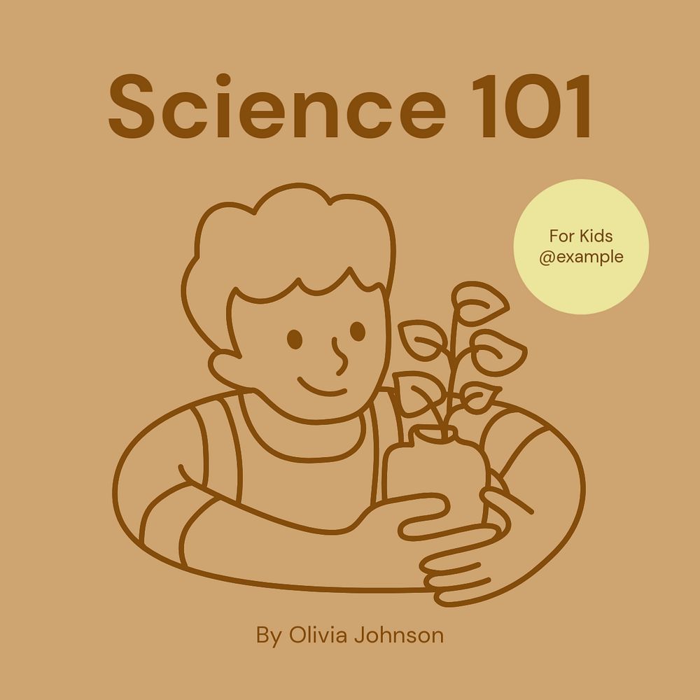 Science 101 Instagram post template, editable text