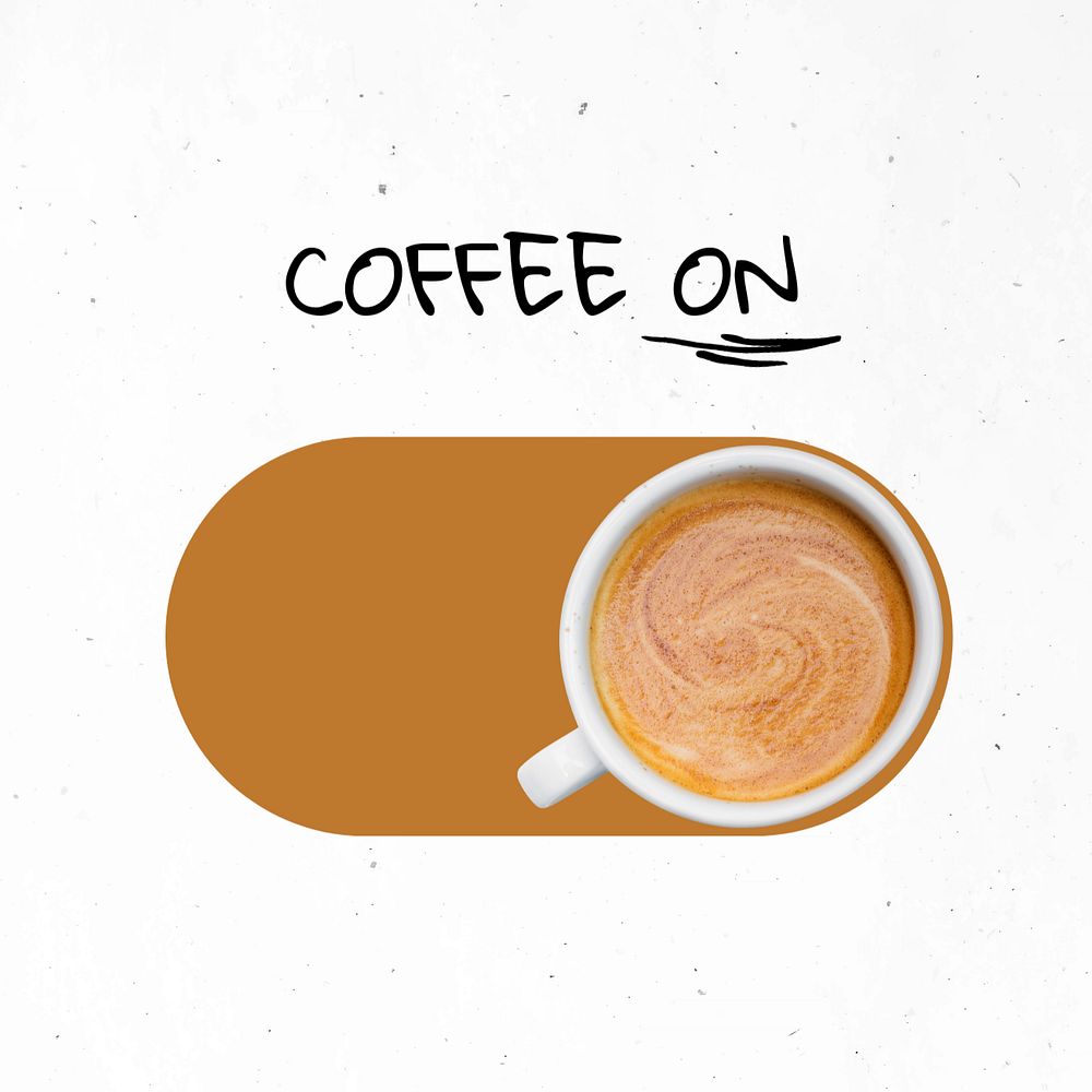 Coffee on Instagram post template, editable text