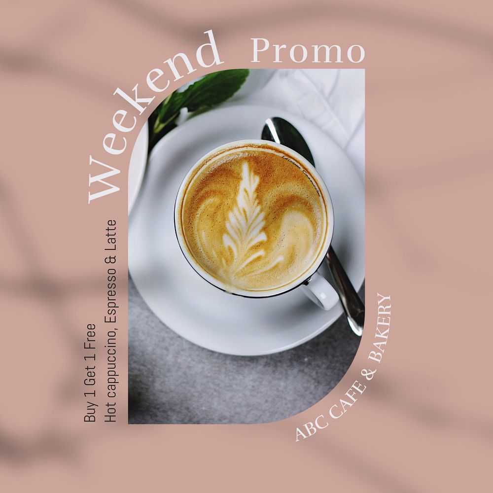 Weekend promotion Instagram post template, editable text